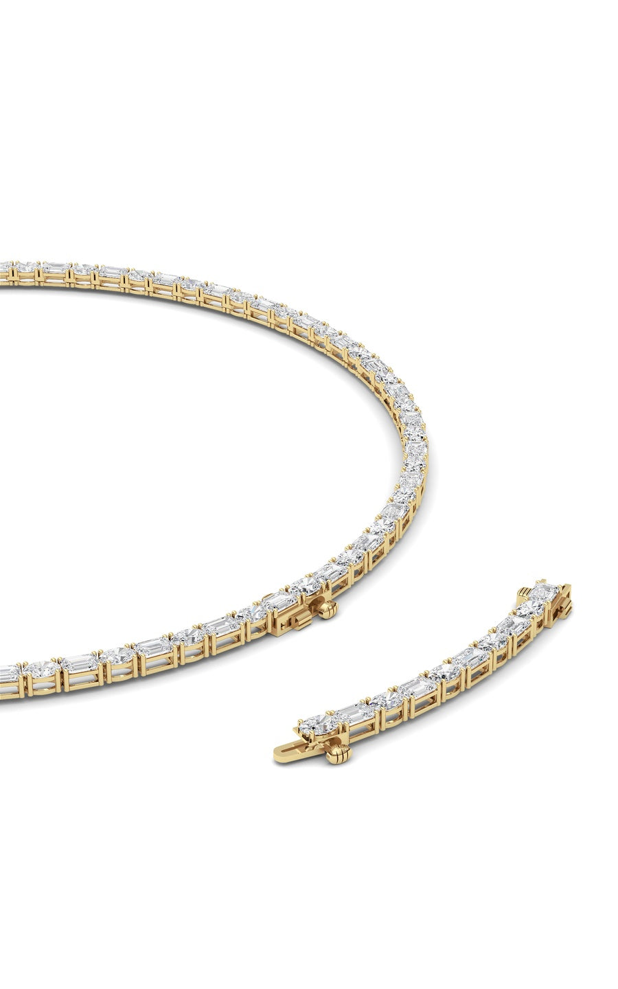 25Cttw Emerald Lab Grown Diamond (F/VS ) Necklacein 14K Gold