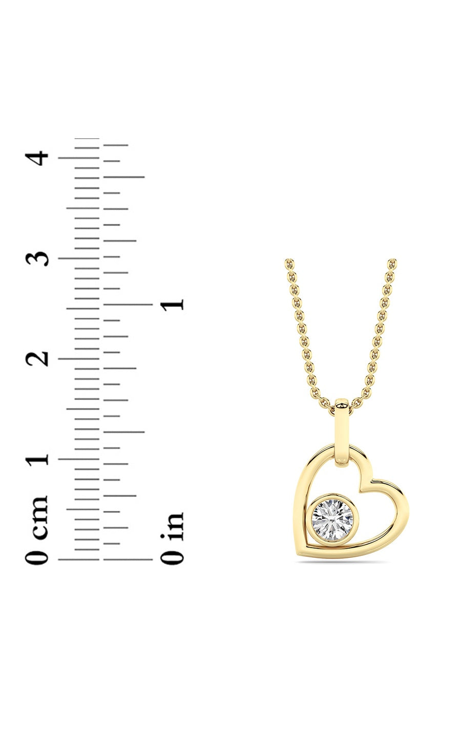 0.33Cttw Round Lab Grown Diamond (F/VS ) Heart Pendant in 14K Gold