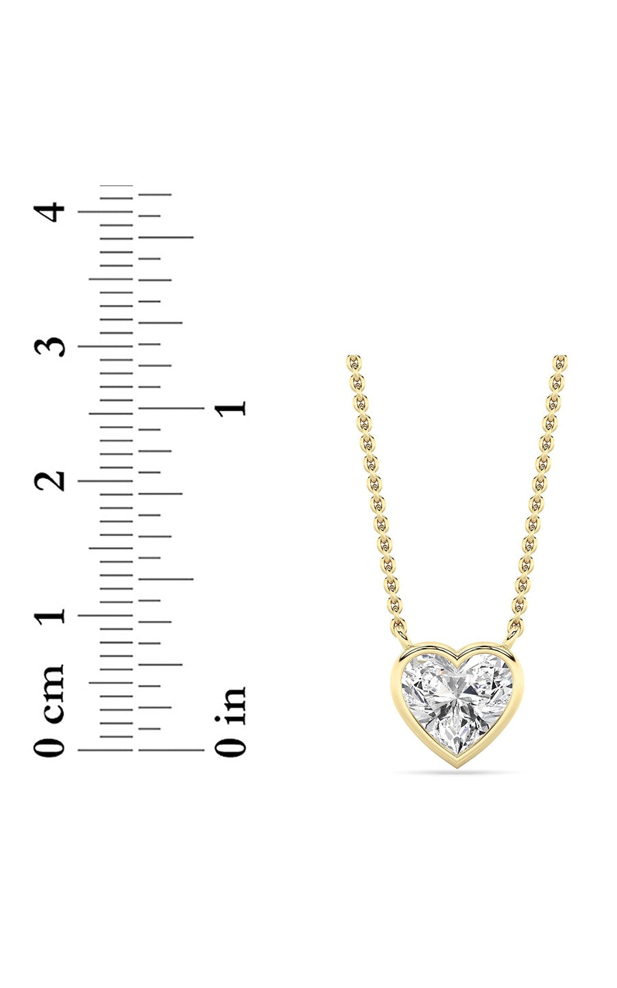 1CTW Heart Shape Lab Grown Diamond (F/VS ) Pendant Necklace in 14K Gold