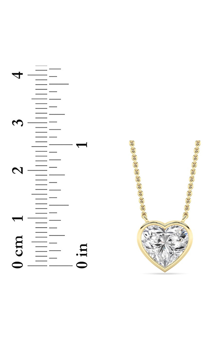2Cttw Heart Shape Lab Grown Diamond (F/VS ) Pendant Necklace in 14K Gold