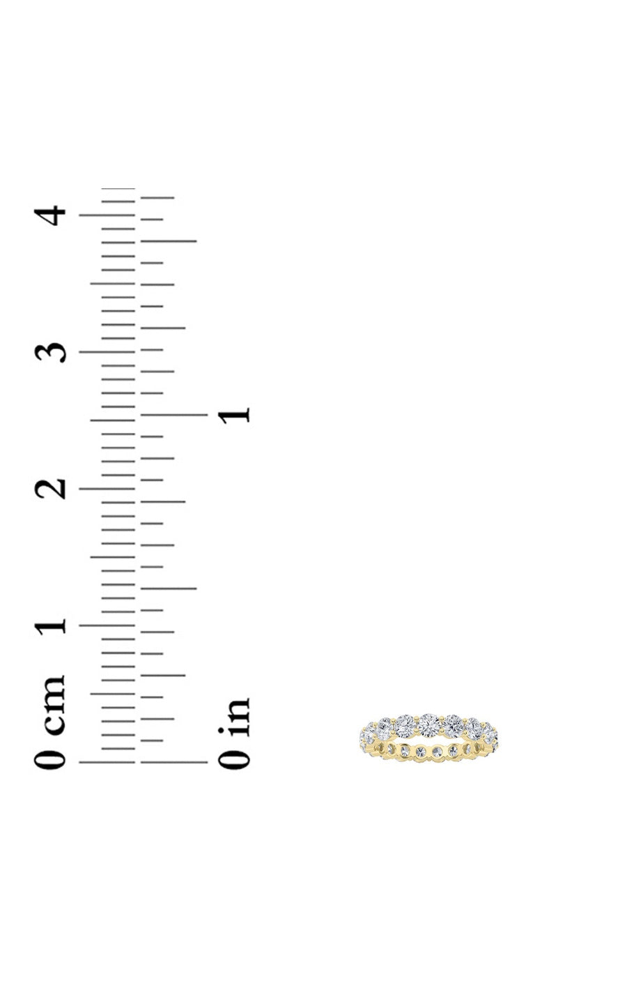 3Cttw Round Shaped Lab Grown Diamond Split Prong Eternity Ring in 14K Gold (F/VS)