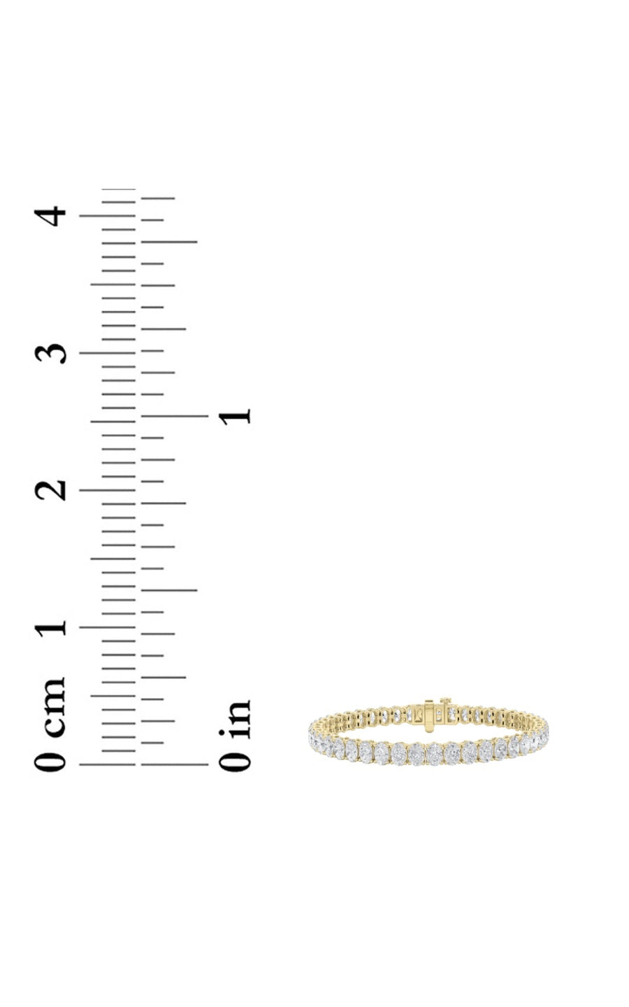14.75CTW Oval Shaped Lab Grown Diamond (F/VS) Tennis Bracelet in 14K Gold