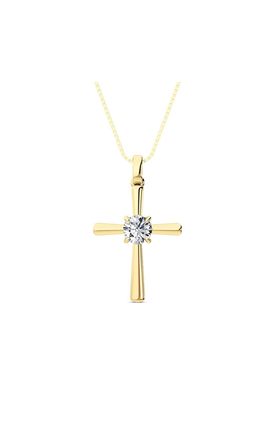 14K Yellow Gold Necklace KJ02500P.RD-0.5-22F