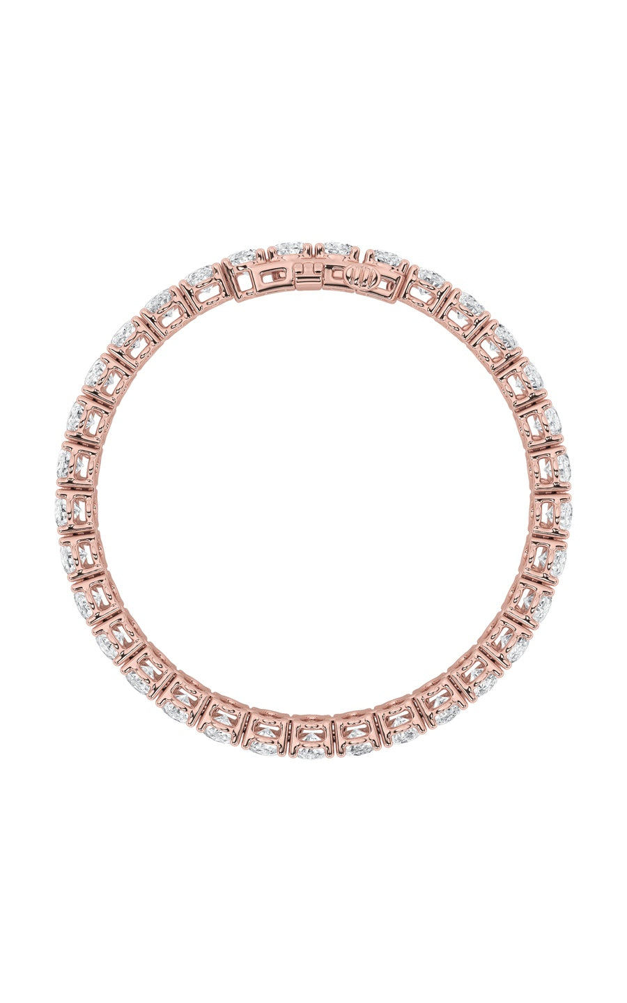 16.5Cttw Oval Shaped Lab Grown Diamond (F/VS) EastWest Line Bracelet in 14K Gold