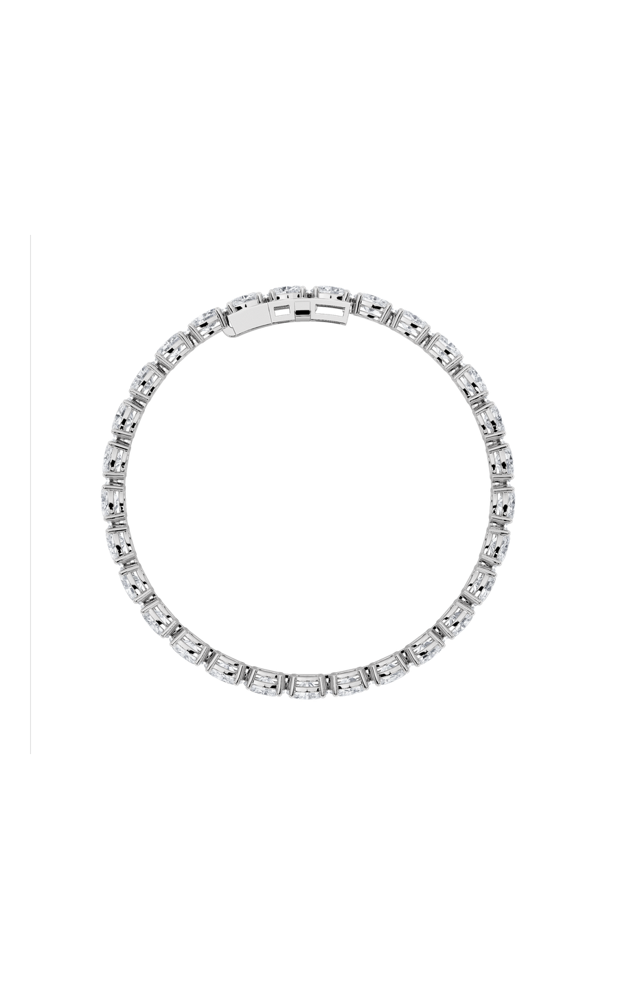 14K White Gold Bracelet KJ01991B.OV-15-21F