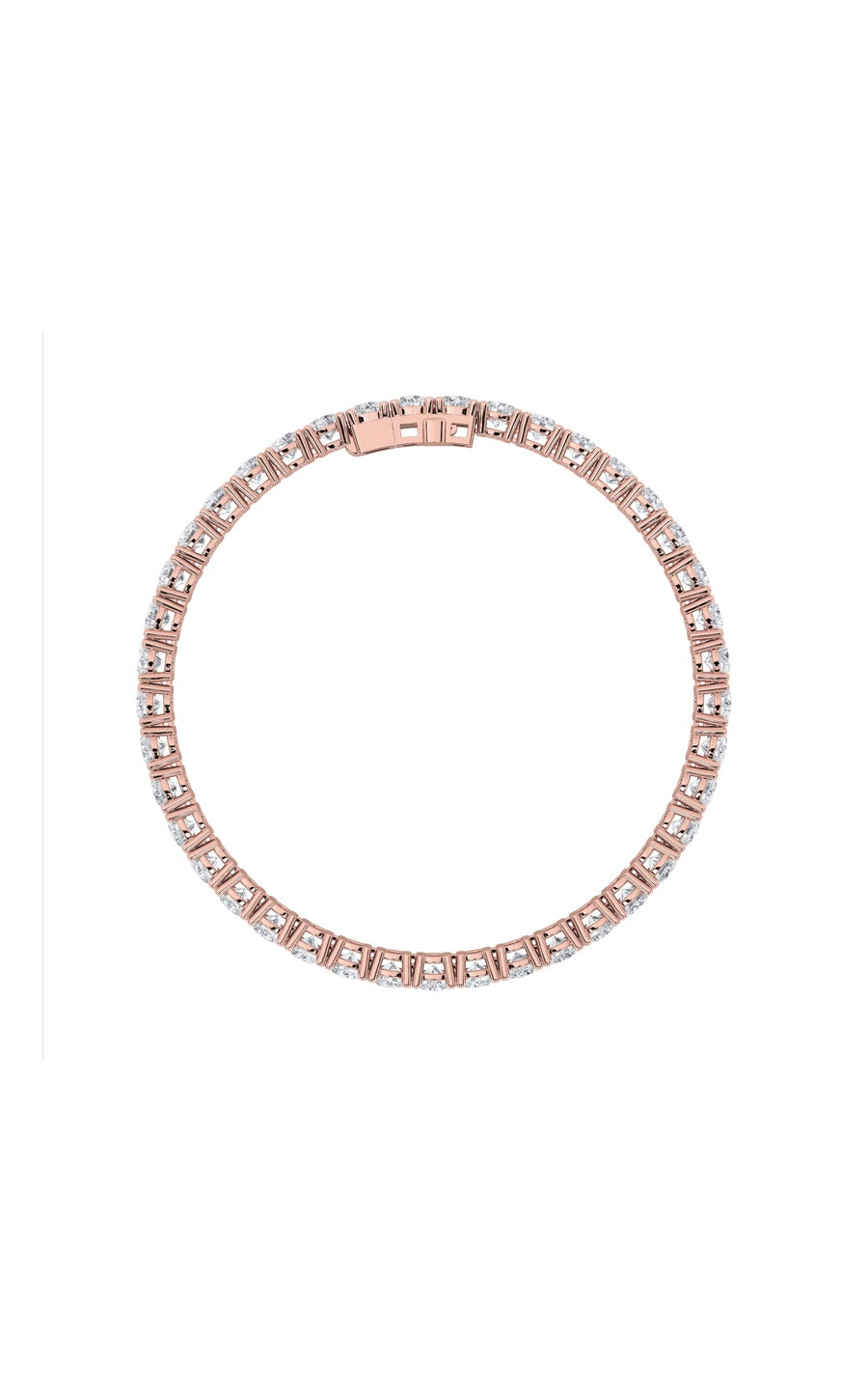 13Cttw Round Shaped Lab Grown Diamond (F/VS) Classic Tennis Bracelet in 14K Gold