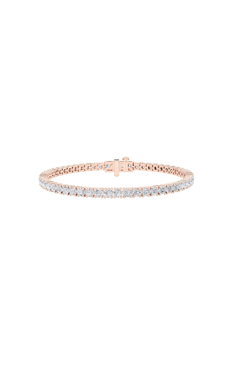 6Cttw Round Shaped Lab Grown Diamond (F/VS) TennisBracelet in 14K Gold