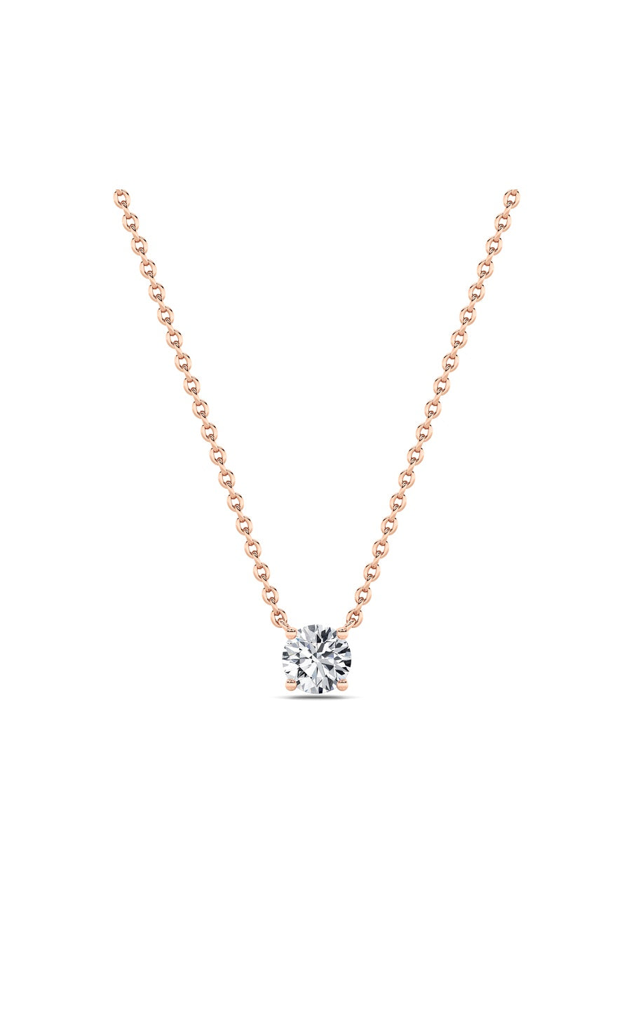 1.5Cttw Round Shaped Lab Grown Diamond (F/VS)  Necklace in 14K Gold