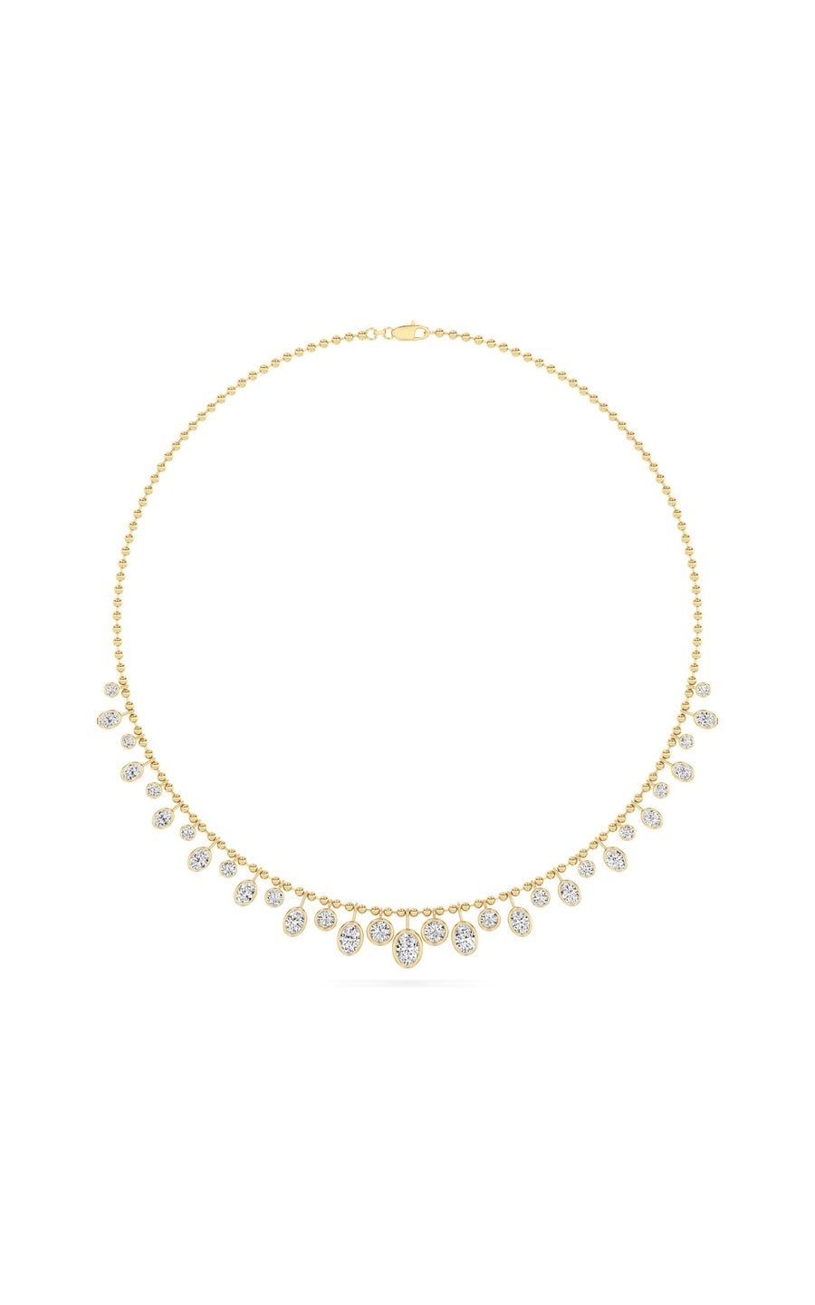 10CTW MX Shaped Lab Grown Diamond (F/VS) Necklace in 14K Yellow Gold