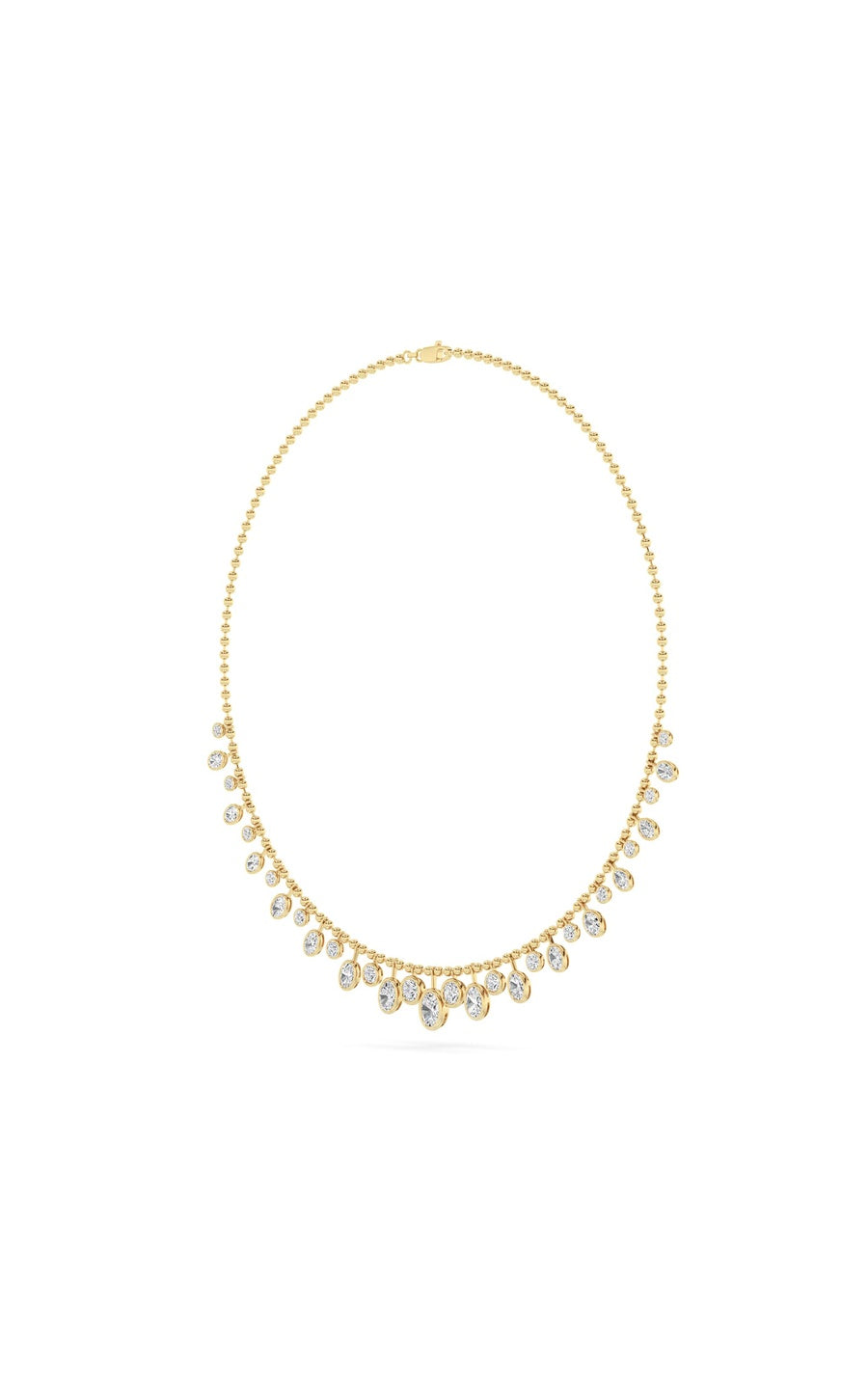 10CTW MX Shaped Lab Grown Diamond (F/VS) Necklace in 14K Yellow Gold