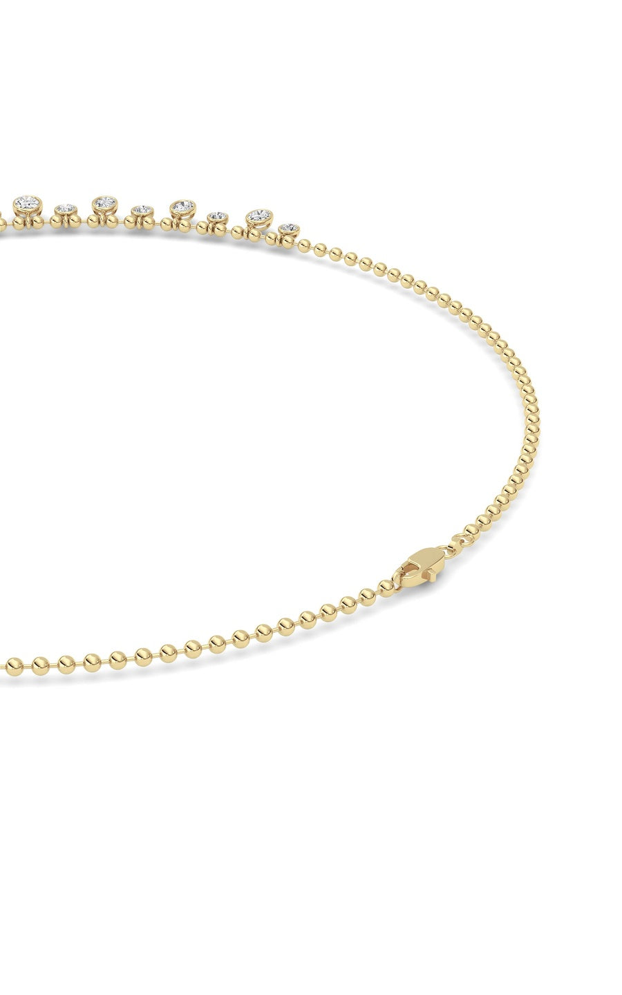 10CTW MX Shaped Lab Grown Diamond (F/VS) Necklace in 14K Yellow Gold
