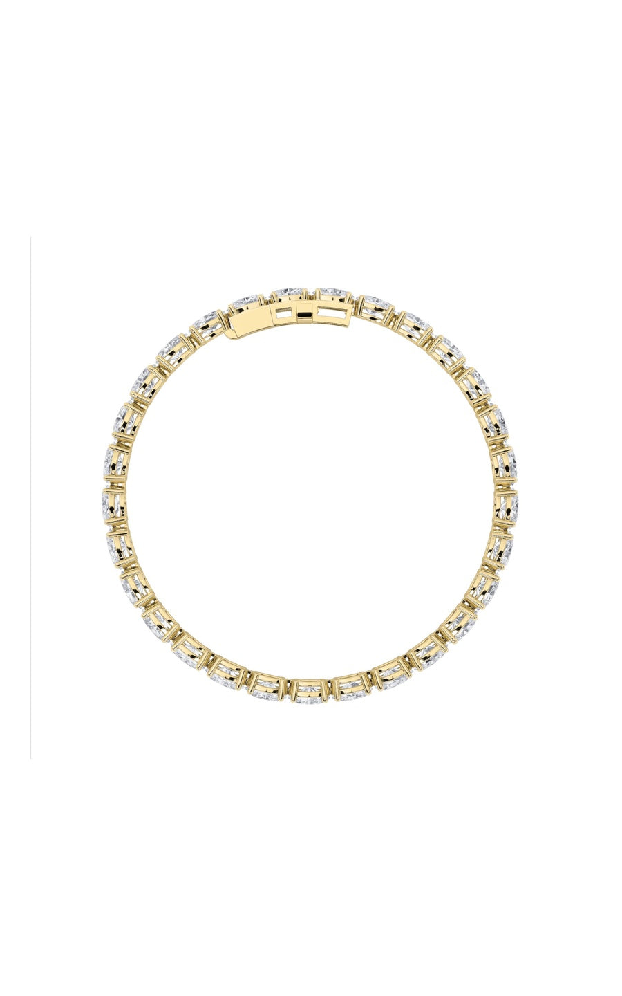7CTW Oval Shaped Lab Grown Diamond (F/VS) Bracelet in 14K White Gold