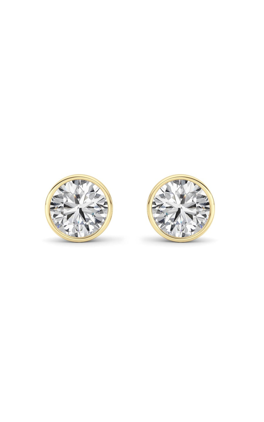 4CTW Round Shaped Lab Grown Diamond (F/VS) Earring in 14K White Gold