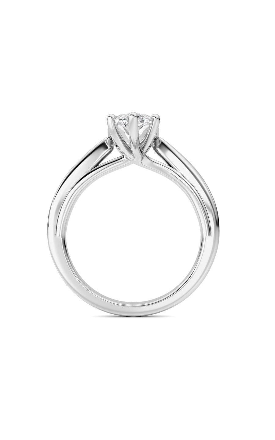 2CTW Marquise Shaped Lab Grown Diamond (F/VS) Ring in 14K White Gold
