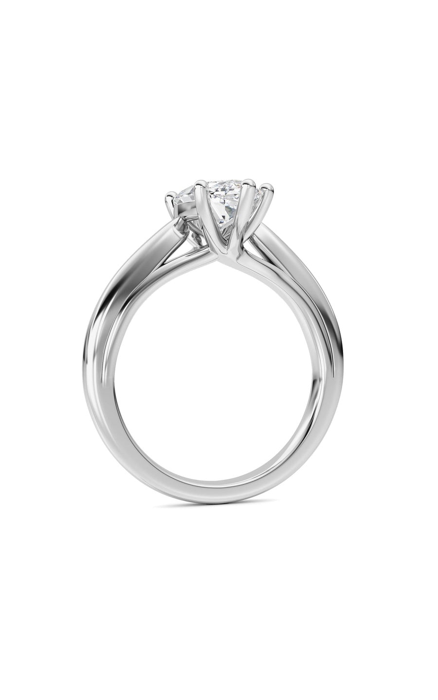 2CTW Marquise Shaped Lab Grown Diamond (F/VS) Ring in 14K White Gold