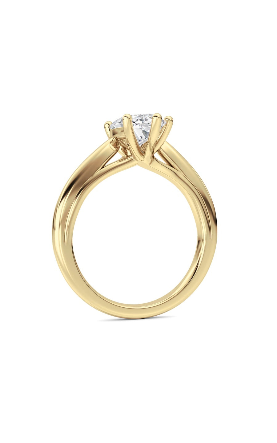 2CTW Marquise Shaped Lab Grown Diamond (F/VS) Ring in 14K White Gold