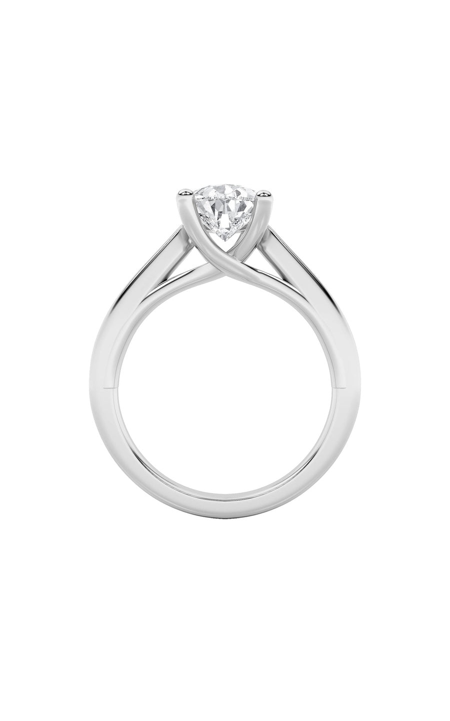 3CTW Pear Shaped Lab Grown Diamond (F/VS) Ring in 14K White Gold
