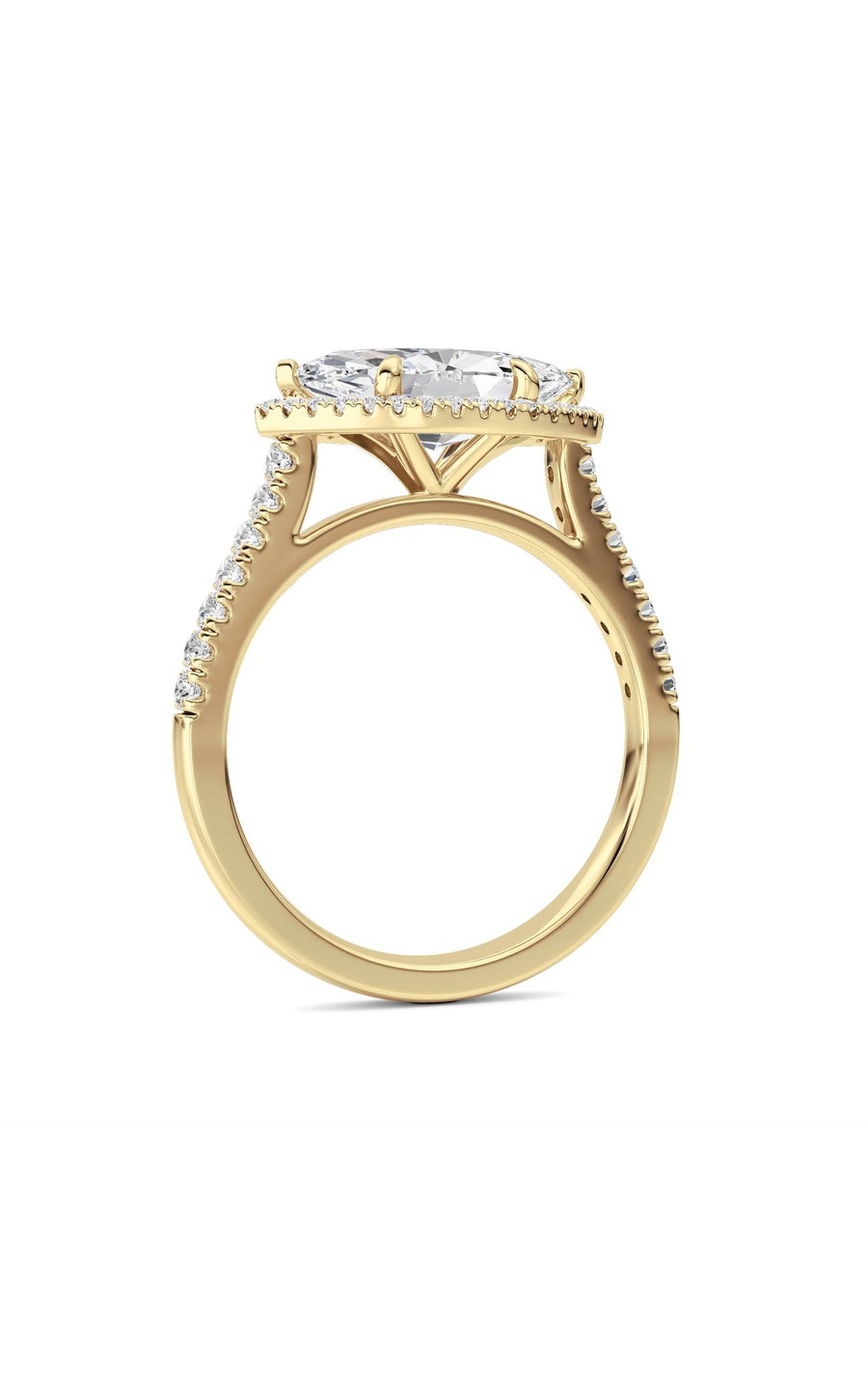 2CTW Marquise Shaped Lab Grown Diamond (F/VS) Ring in 14K White Gold