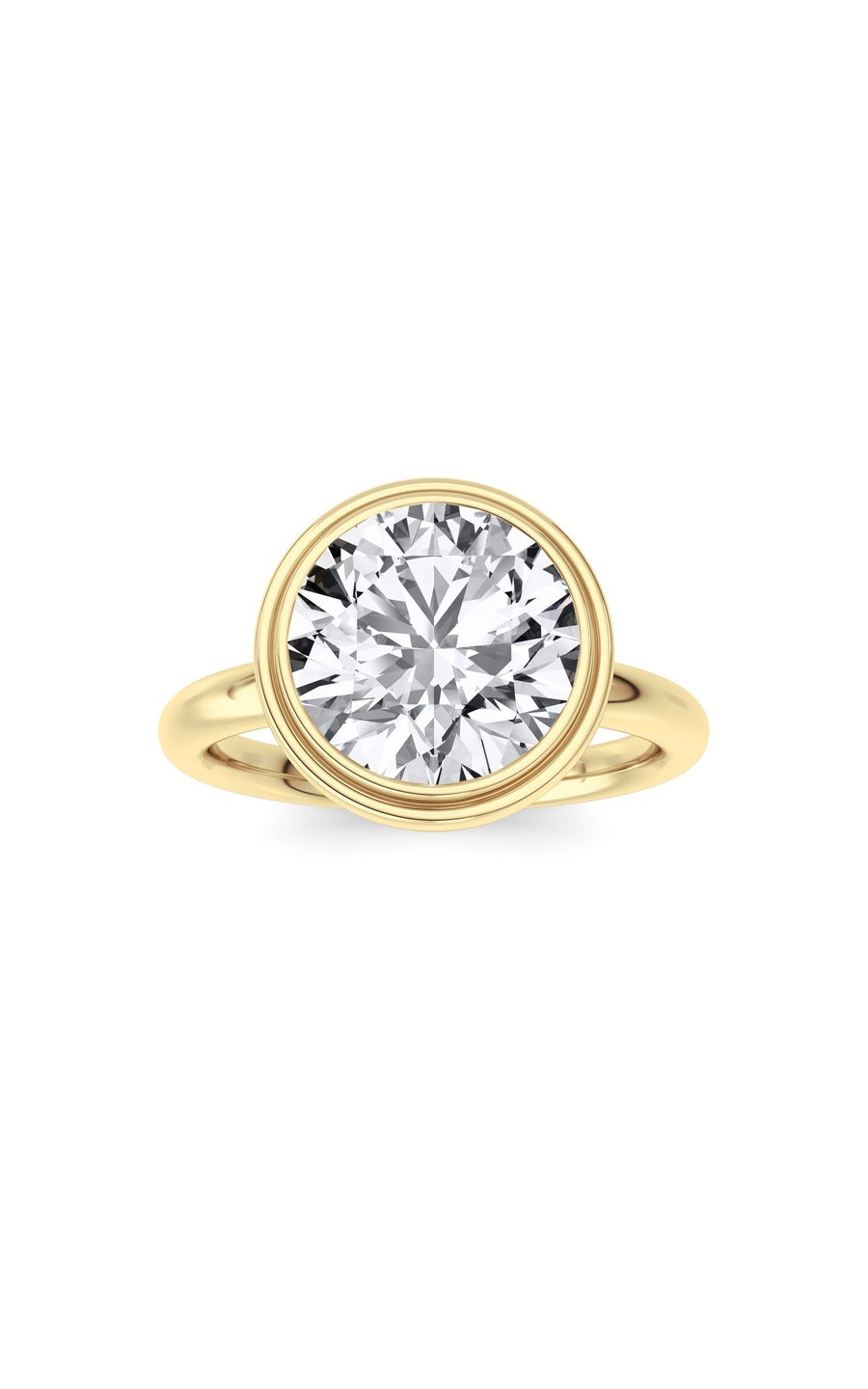 3CTW Round Shaped Lab Grown Diamond (F/VS) Ring in 14K White Gold