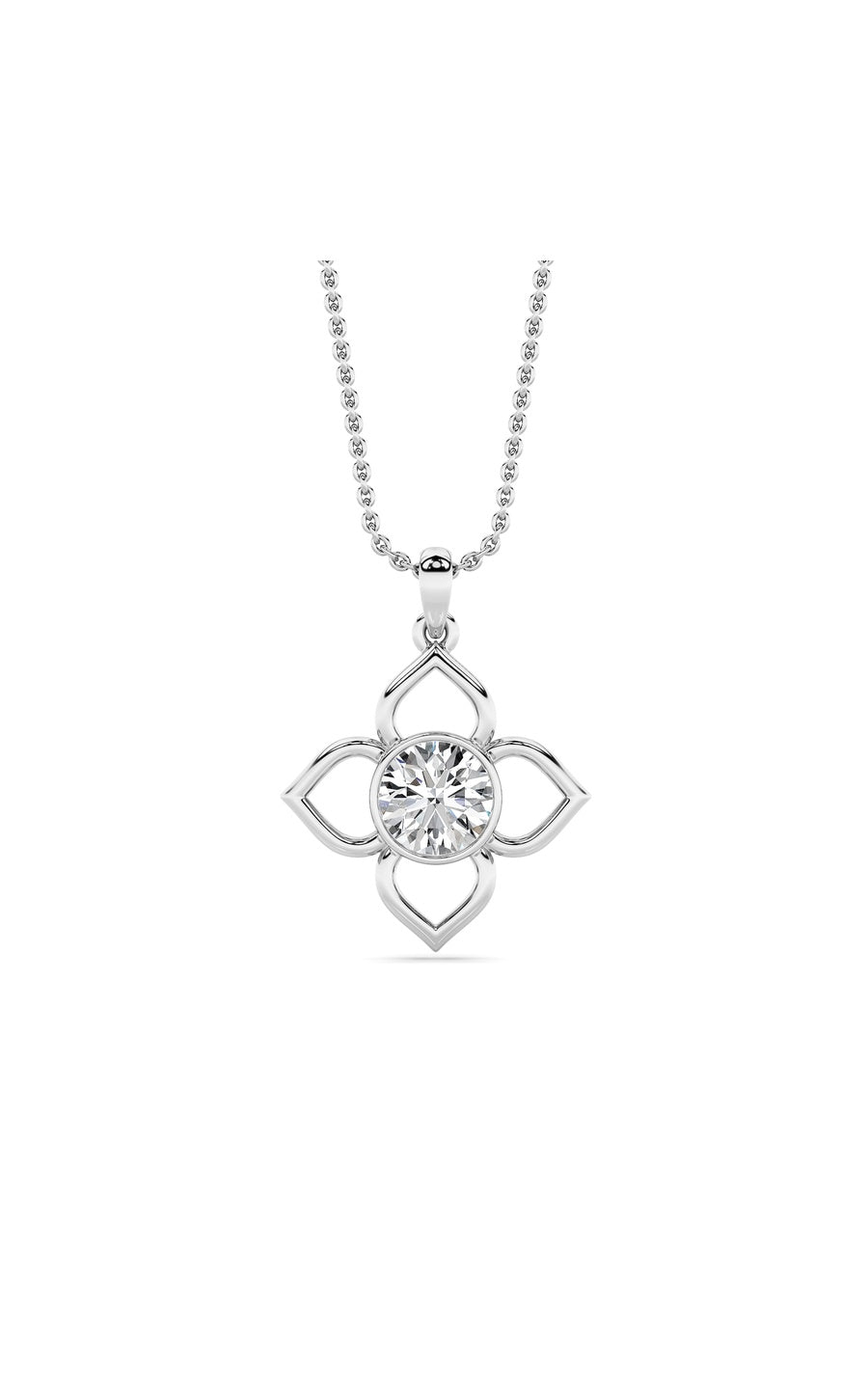 14K White Gold Necklace KJ02468P.RD-1-21F
