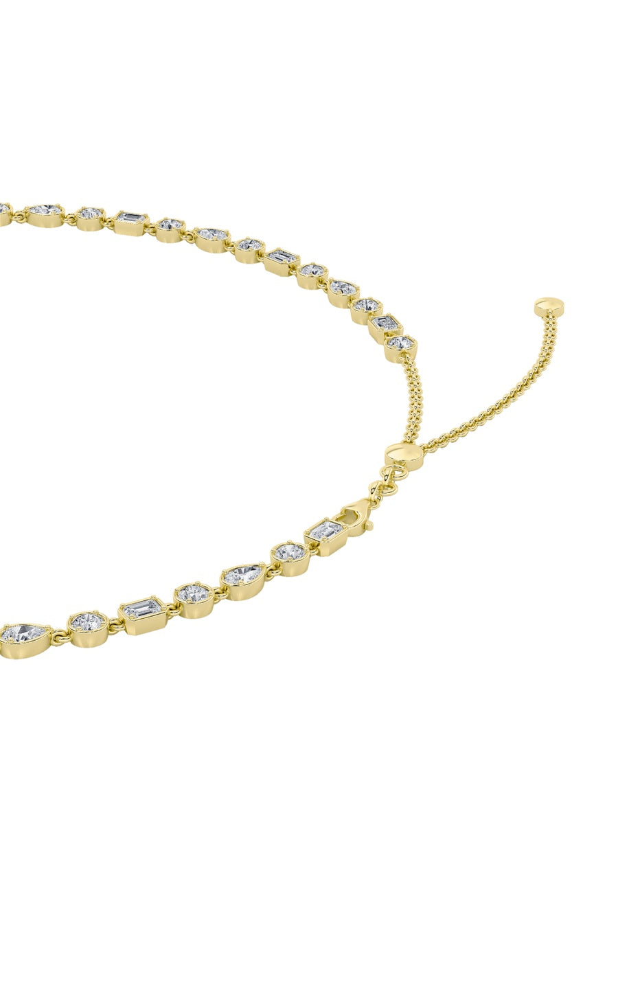 10CTW Pear Shaped Lab Grown Diamond (F/VS) Necklace in 14K Gold
