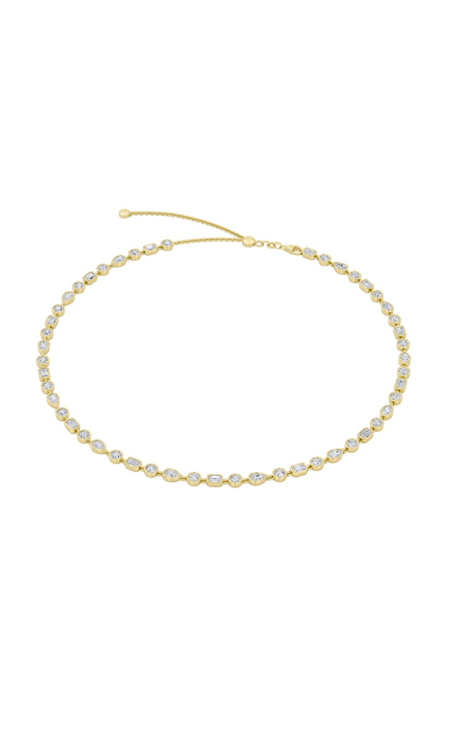 10CTW Pear Shaped Lab Grown Diamond (F/VS) Necklace in 14K Gold