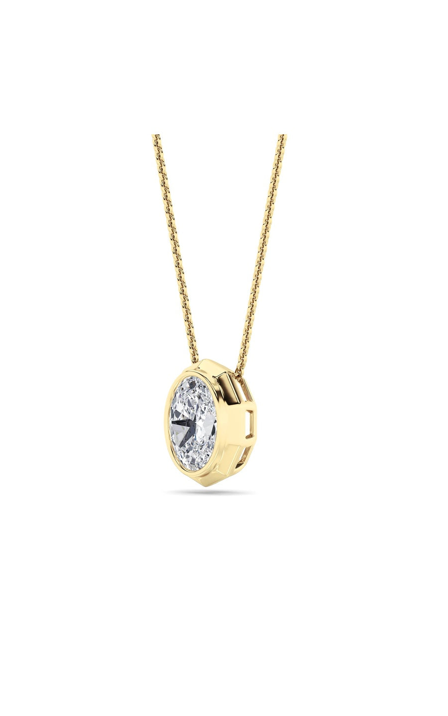 14K White Gold Necklace KJ03047P.OV-2-21F