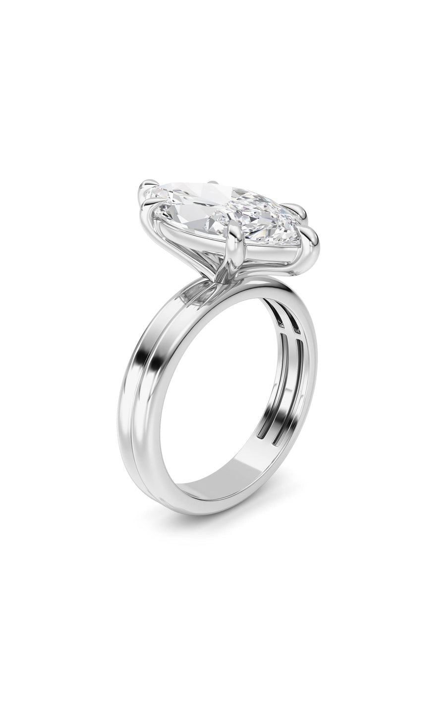 14K White Gold Ring KJ03302R.MQ-4-21F