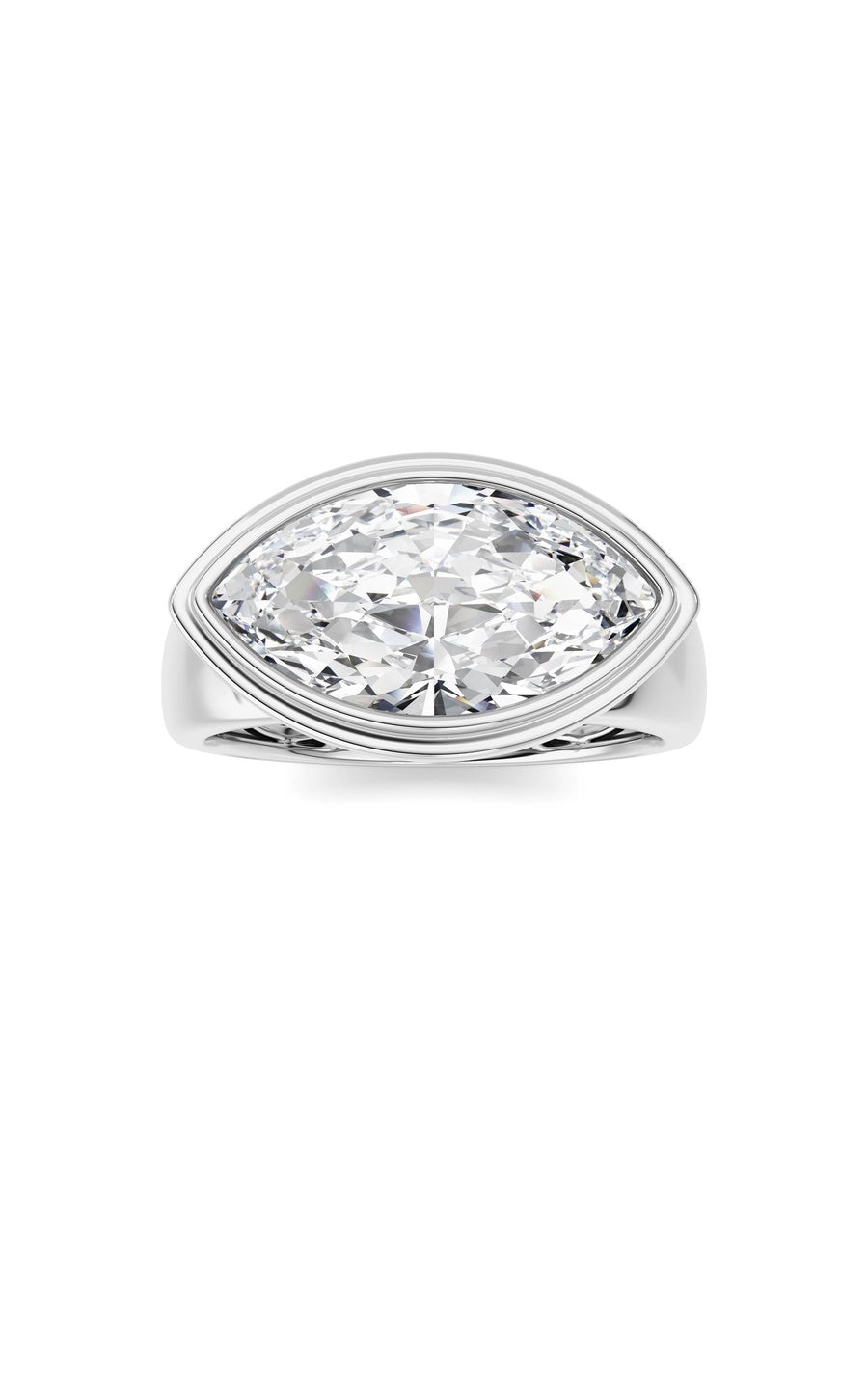 14K White Gold Ring KJ03334R.MQ-3-21F