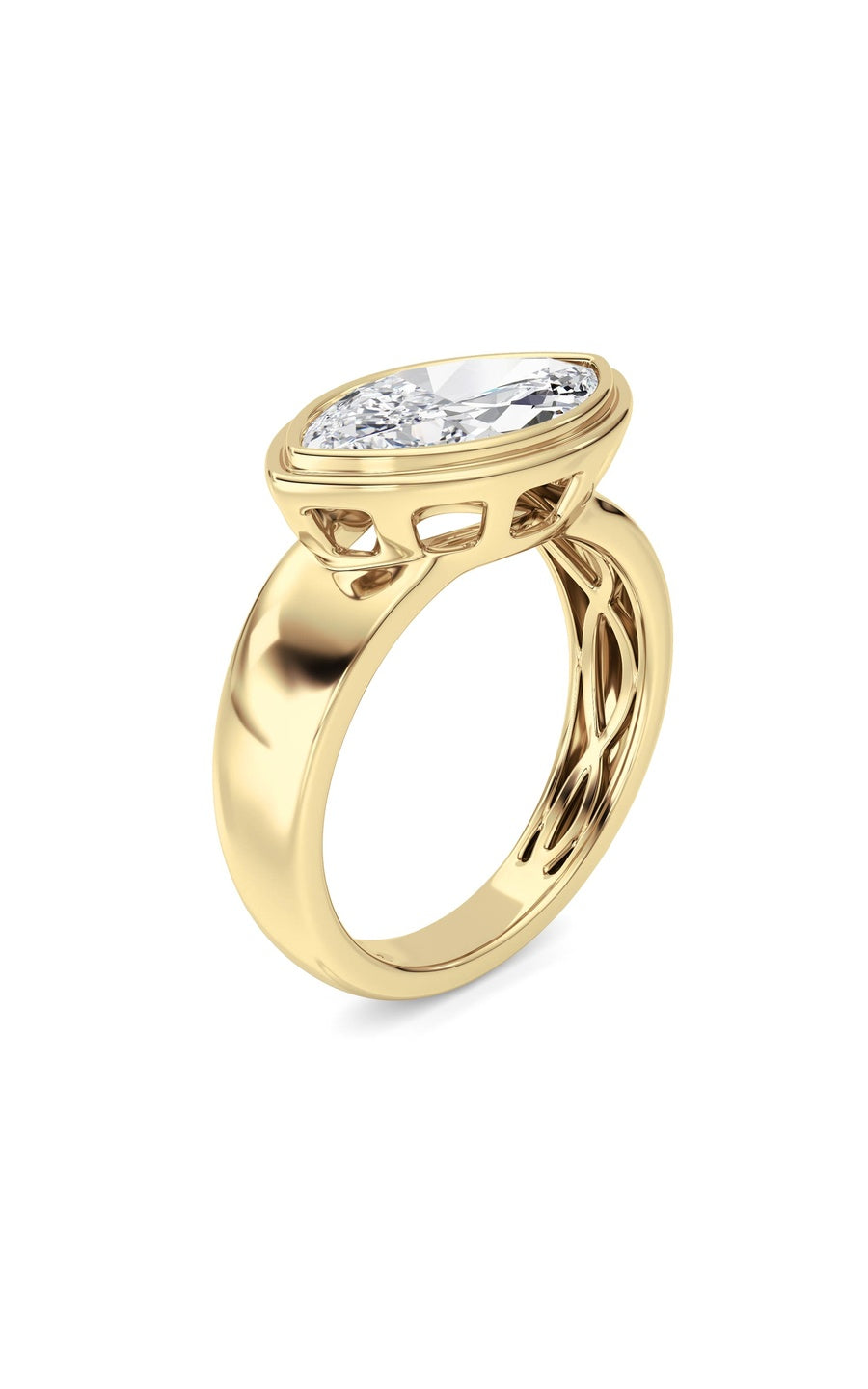 14K White Gold Ring KJ03334R.MQ-3-21F