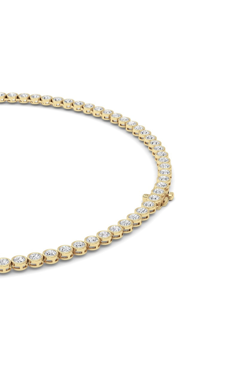 7 Cttw Bezel Set Tennis Necklace in 14K White Gold