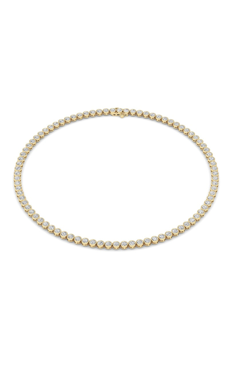 7 Cttw Bezel Set Tennis Necklace in 14K White Gold