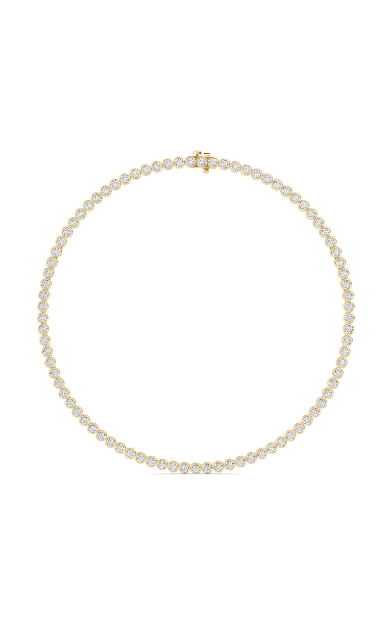 7 Cttw Bezel Set Tennis Necklace in 14K White Gold