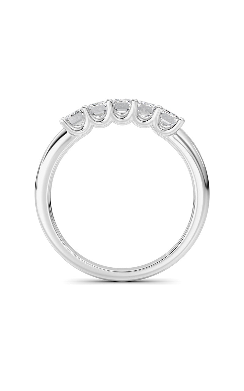 1 Cttw Five Stone Band Ring in 14K White Gold