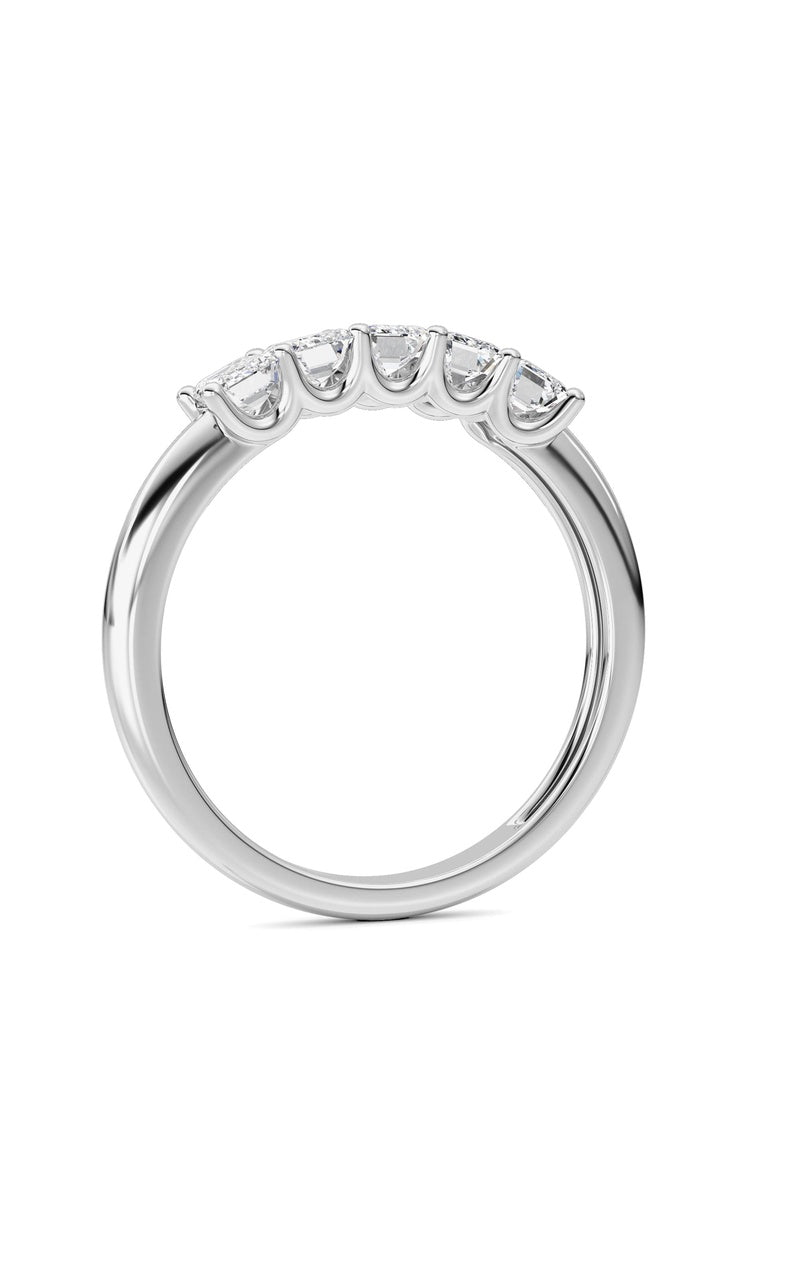 1 Cttw Five Stone Band Ring in 14K White Gold