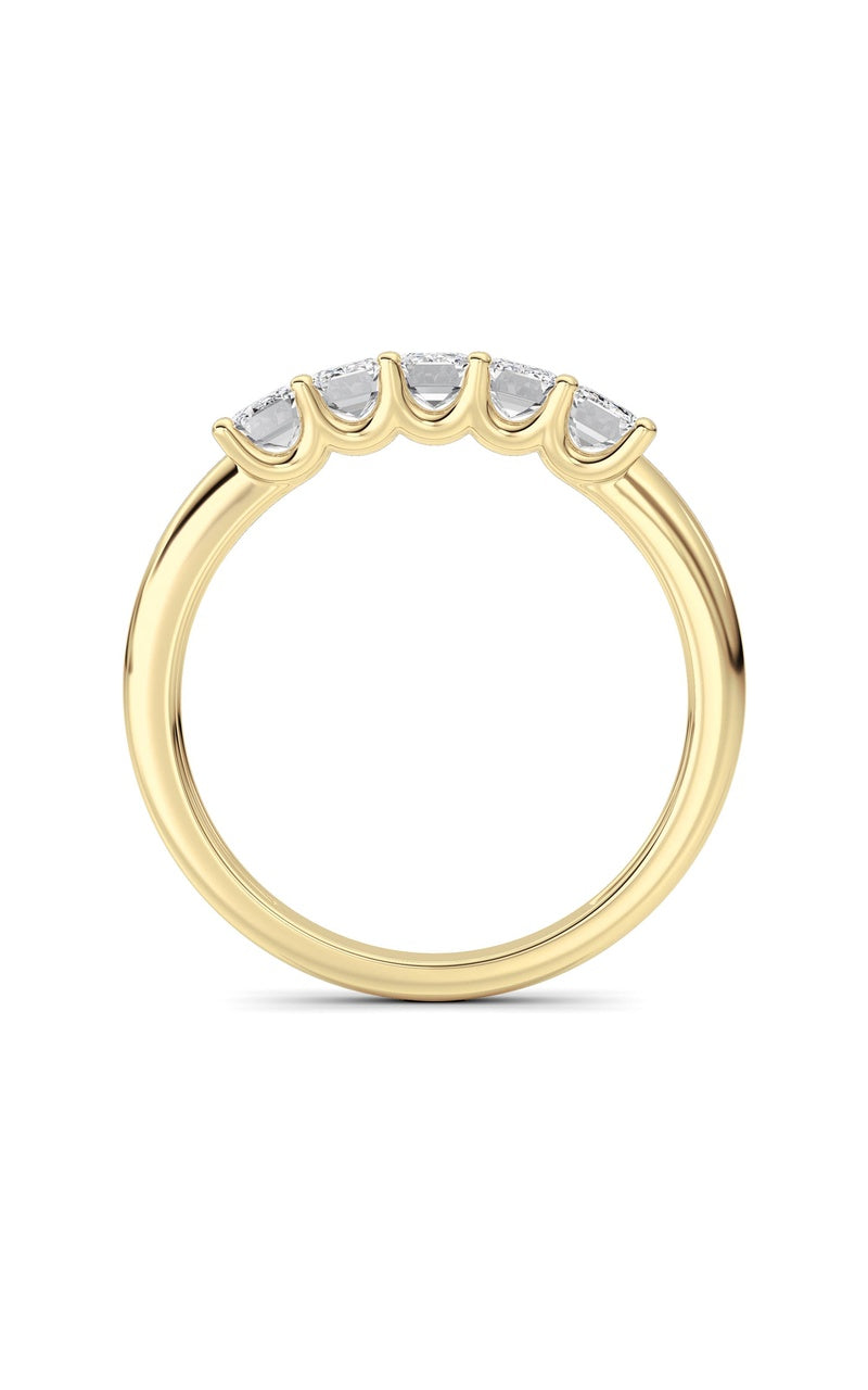 1 Cttw Five Stone Band Ring in 14K White Gold