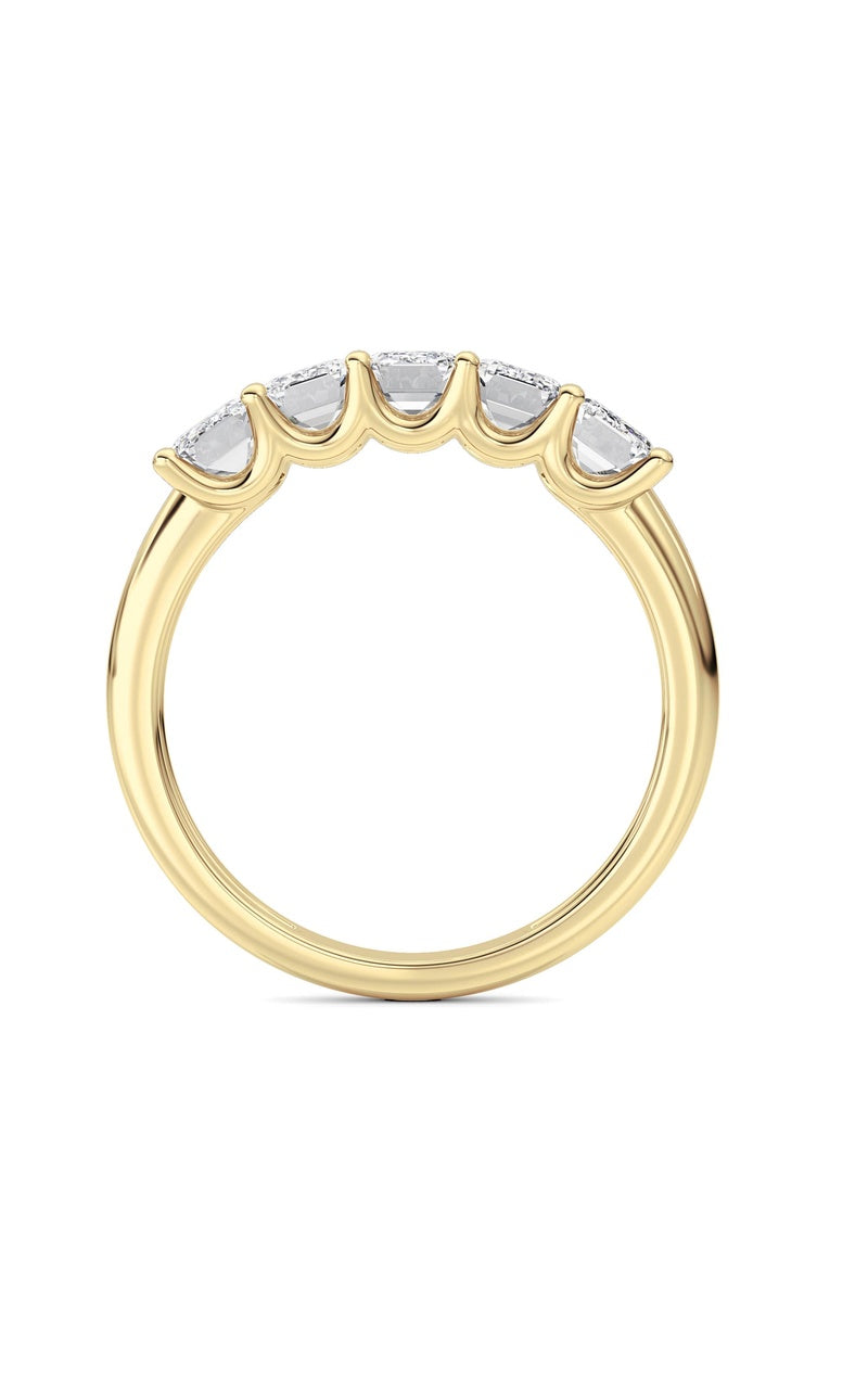 2 Cttw Five Stone Band Ring in 14K White Gold