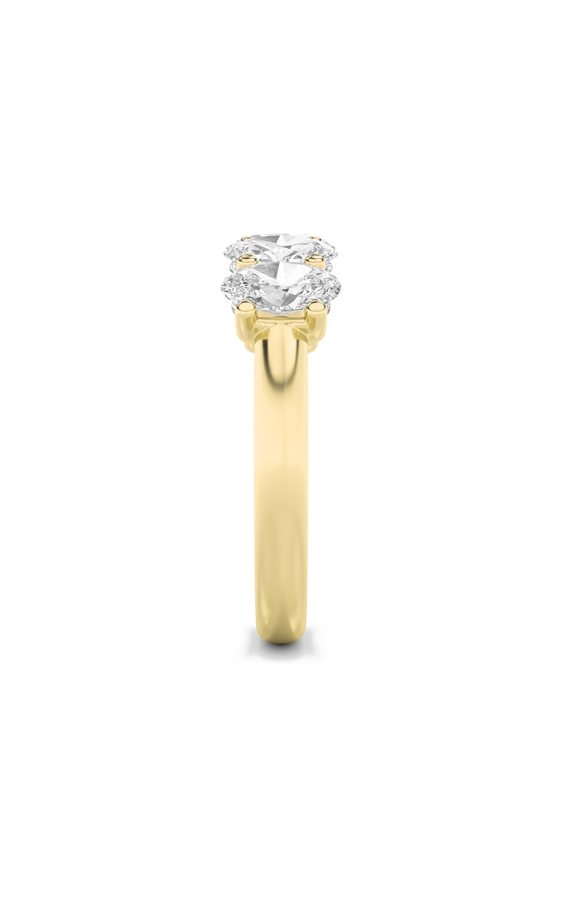 1 Cttw Five Stone Band Ring in 14K White Gold