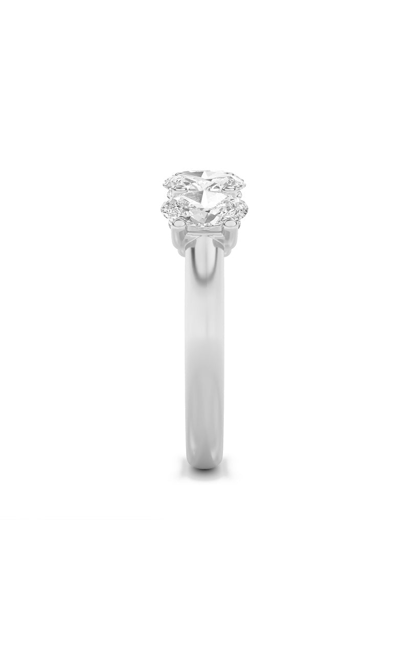 2 Cttw Five Stone Band Ring in 14K White Gold