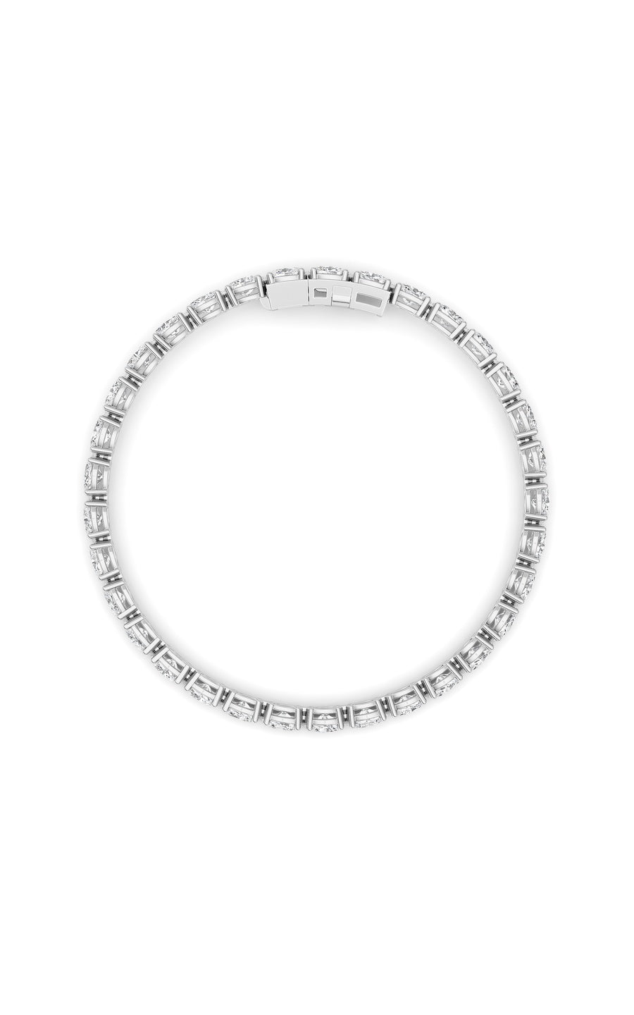 10.5Cttw Oval Shaped Lab Grown Diamond (F/VS) Classic Line Bracelet in 14K Gold