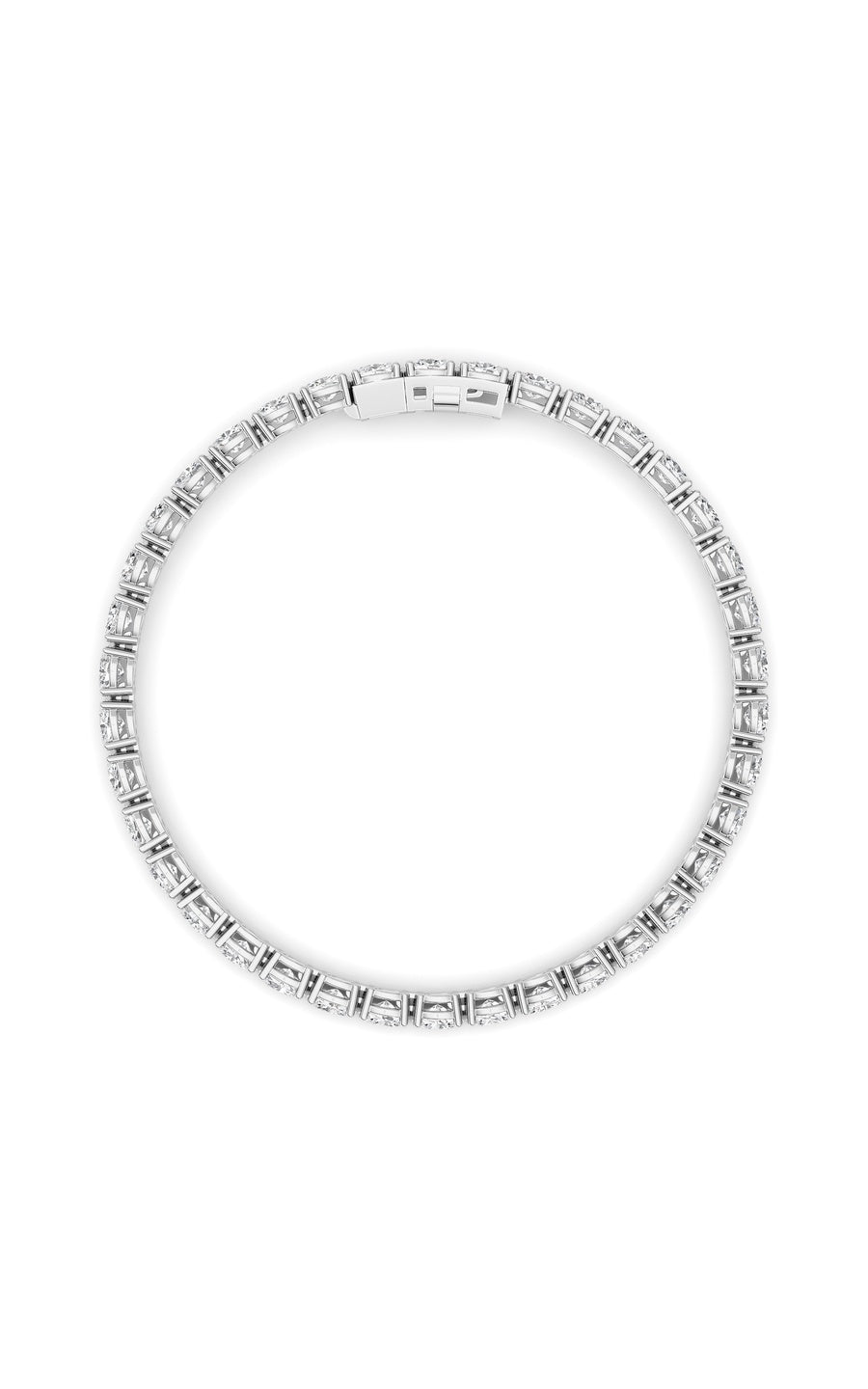 7Cttw Oval Shaped Lab Grown Diamond (F/VS) TennisBracelet in 14K Gold
