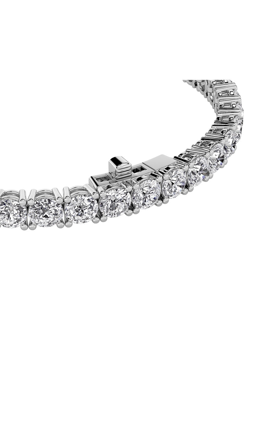 10Cttw Round Shaped Lab Grown Diamond (F/VS) Tennis Bracelet in 14K Gold