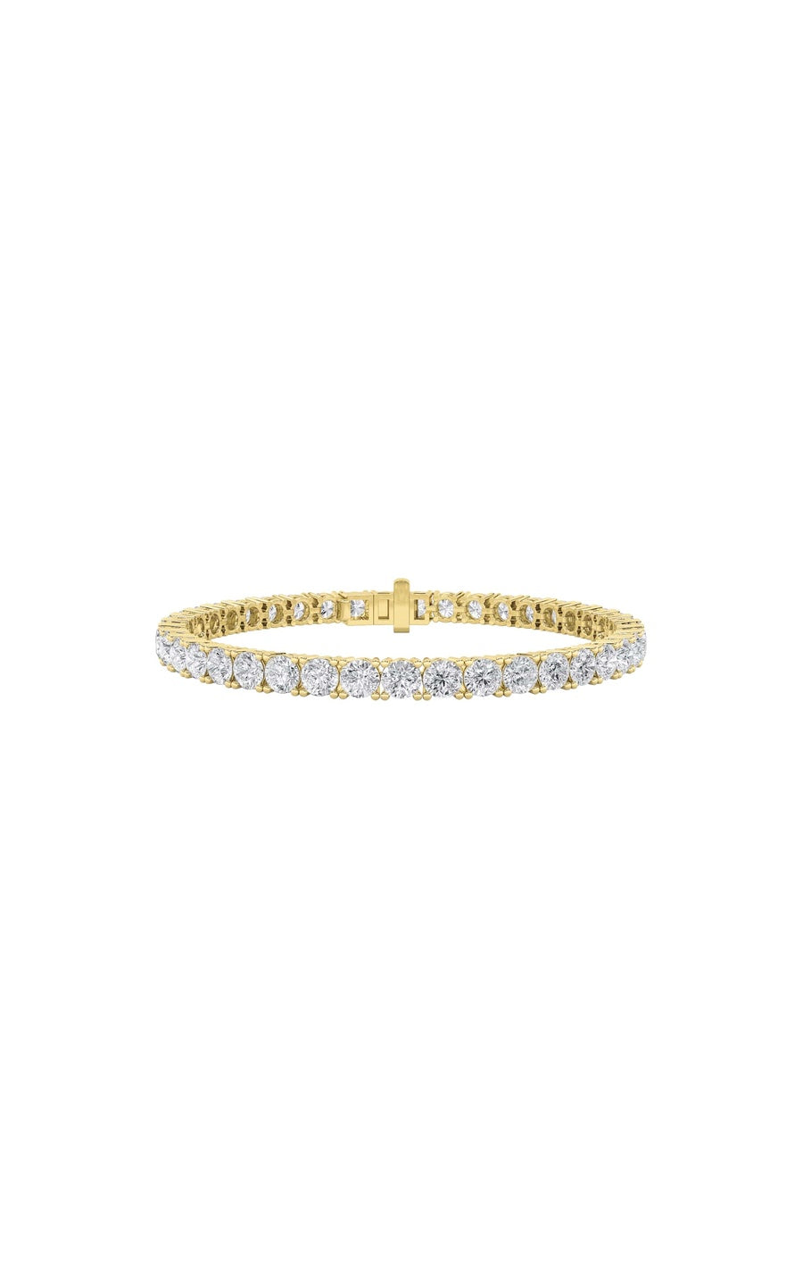 13Cttw Round Shaped Lab Grown Diamond (F/VS) Classic Tennis Bracelet in 14K Gold
