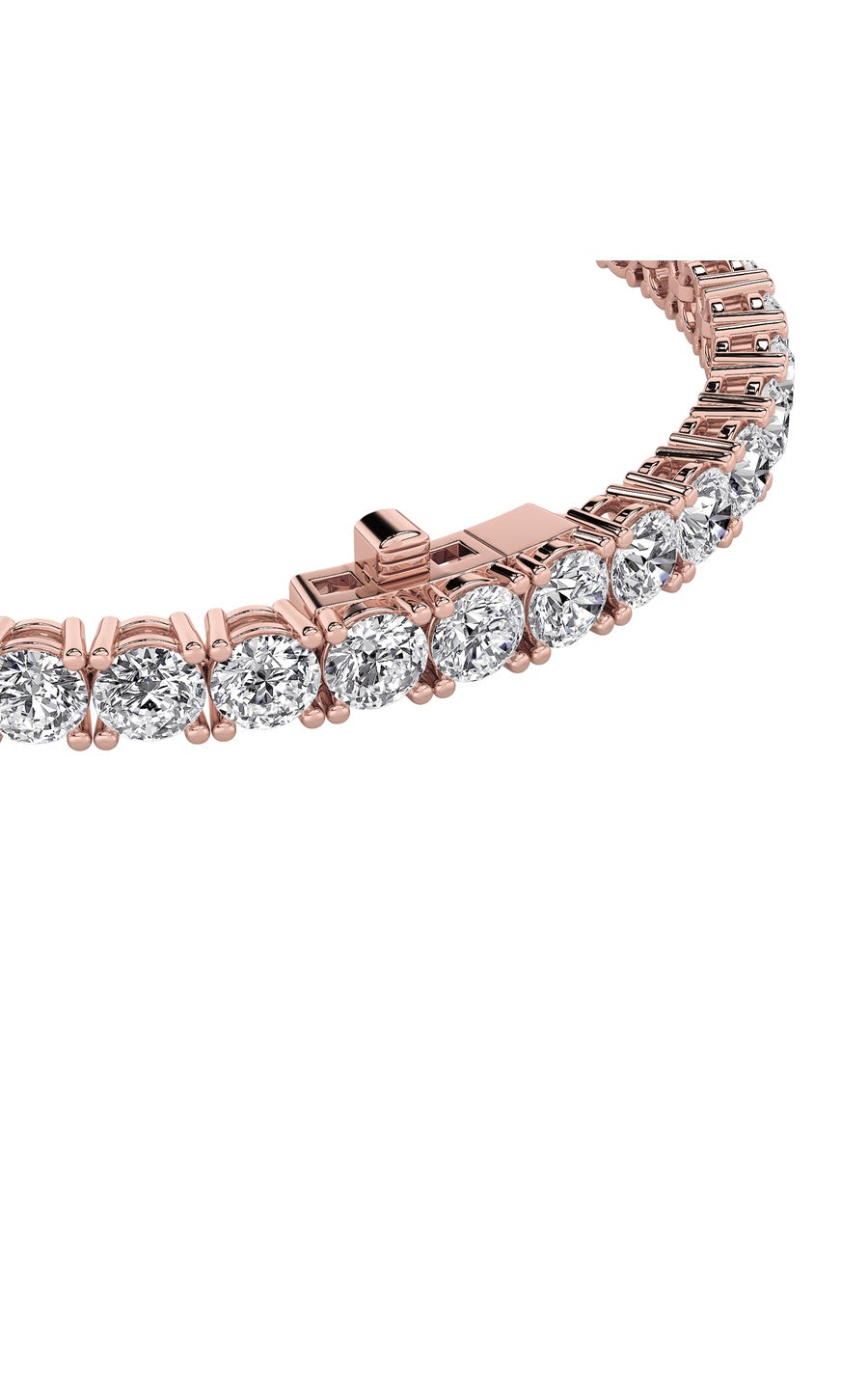 9.75Cttw Round Shaped Lab Grown Diamond (F/VS) Classic Tennis Bracelet in 14K Gold