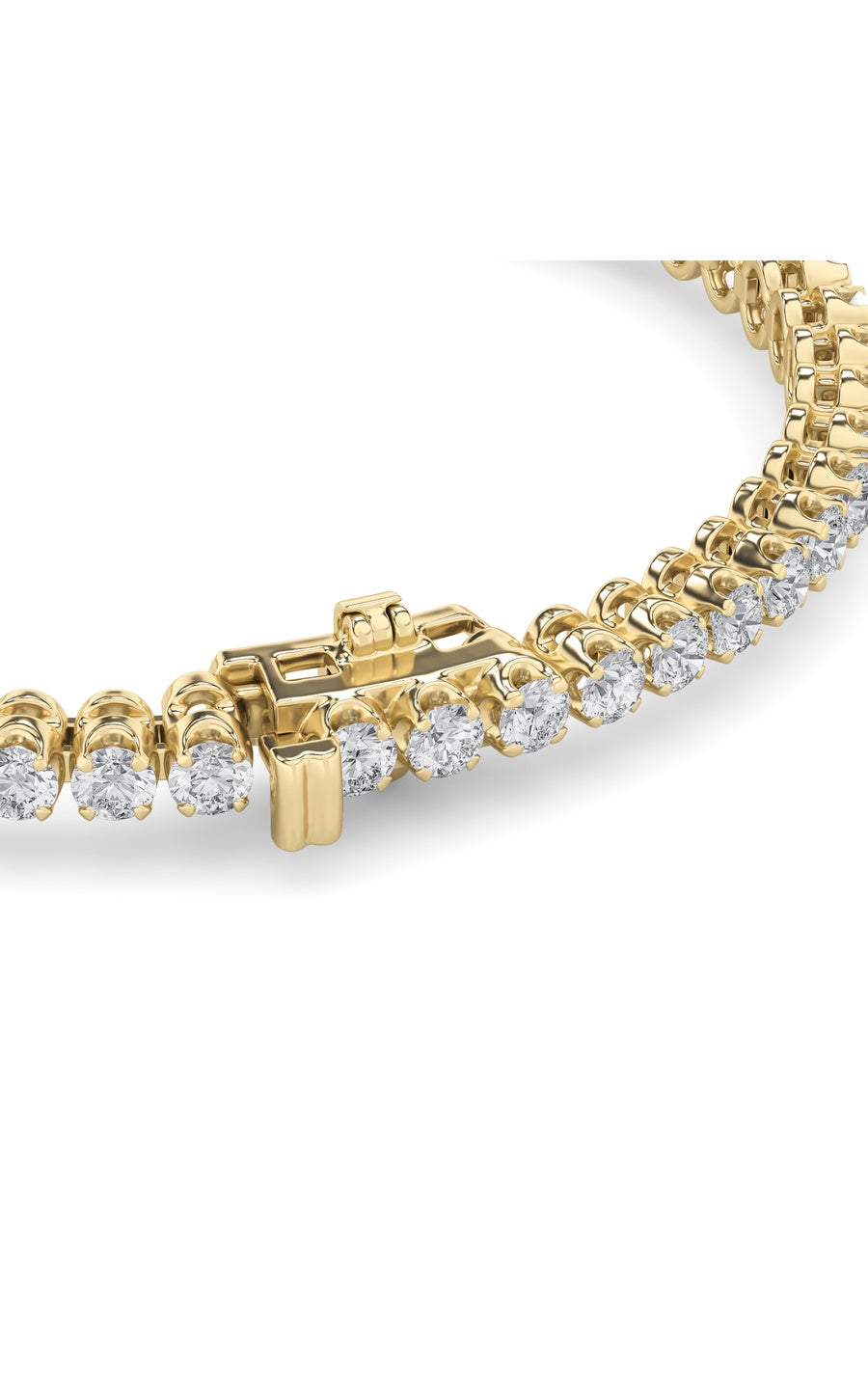 5Cttw Round Shaped Lab Grown Diamond (F/VS) Graduating Tennis Bracelet in 14K Gold