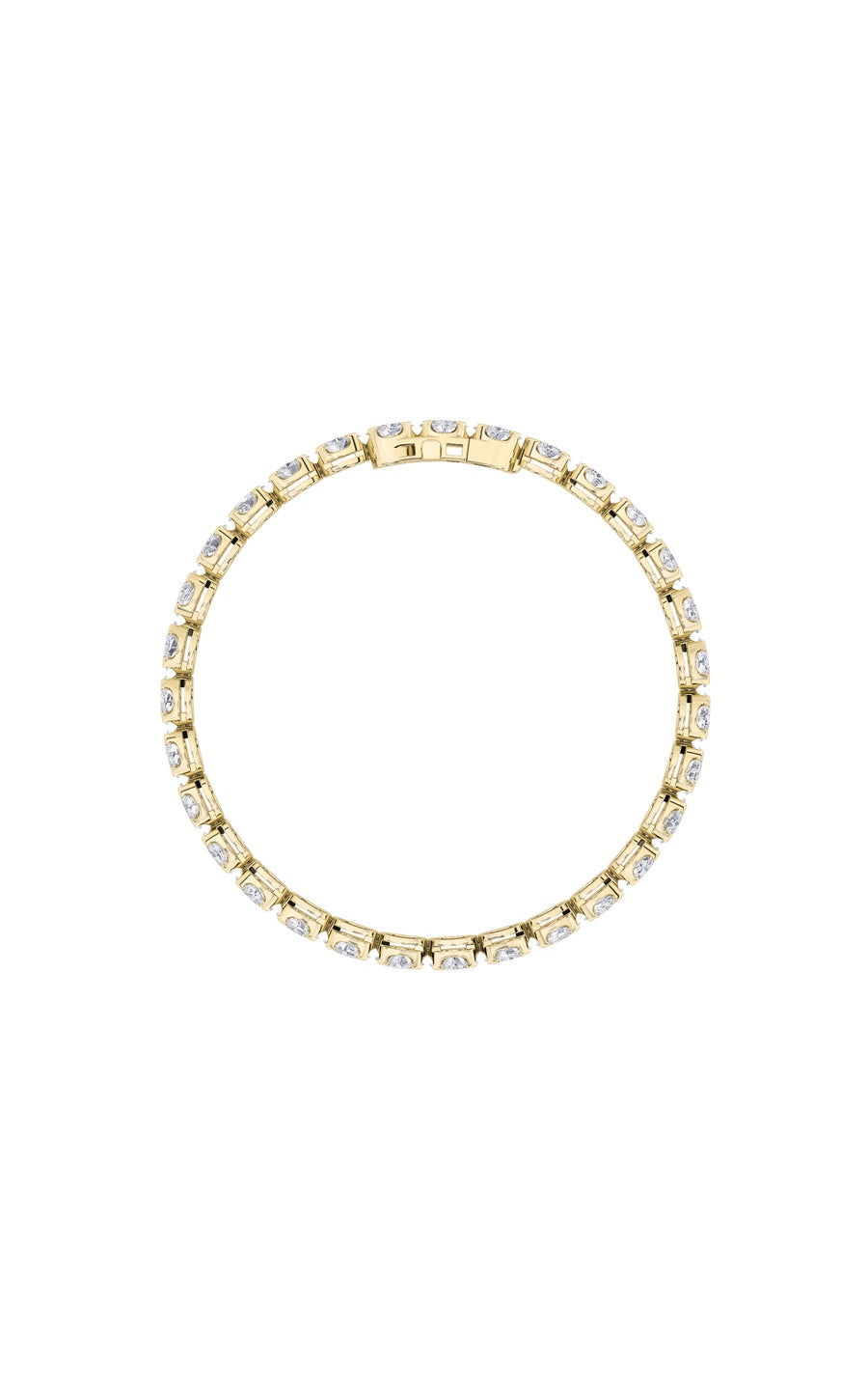10.5Cttw Oval Shaped Lab Grown Diamond (F/VS) Bracelet in 14K Gold