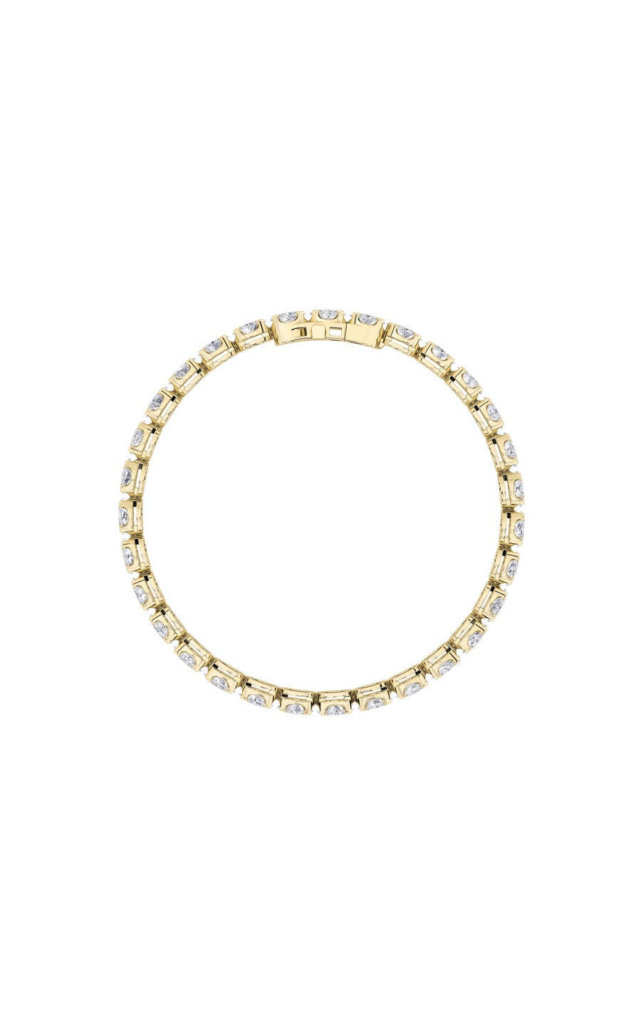 5.5Cttw Oval Shaped Lab Grown Diamond (F/VS) Tennis Bracelet in 14K Gold