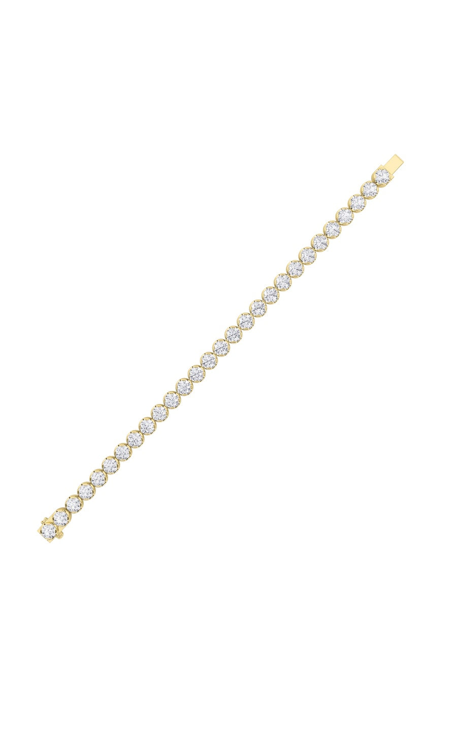 5Cttw Round Shaped Lab Grown Diamond (F/VS) TennisBracelet in 14K Gold