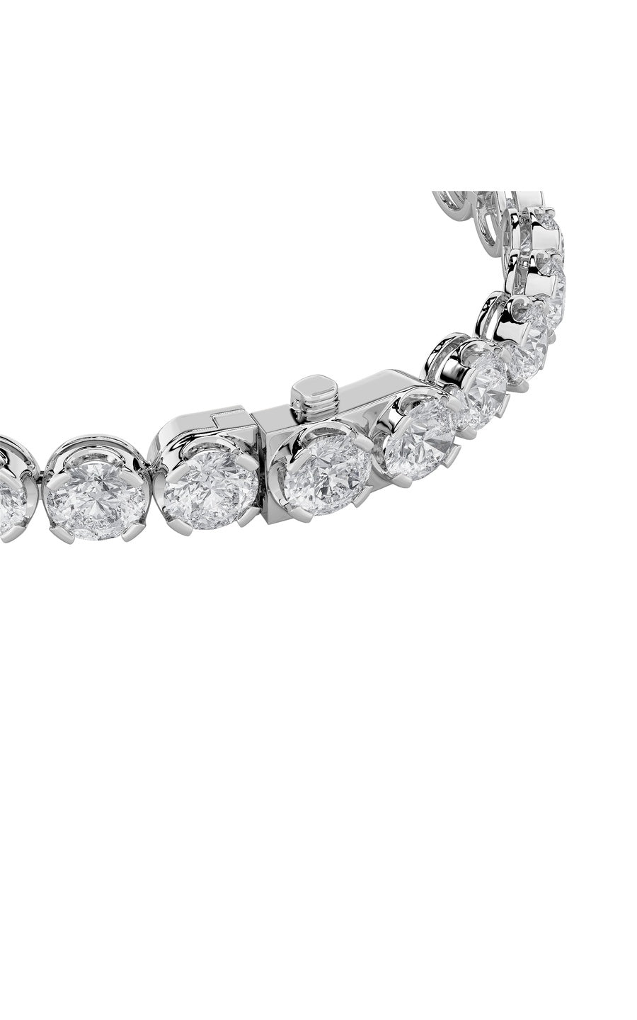7Cttw Round Shaped Lab Grown Diamond (F/VS)  Bracelet in 14K Gold