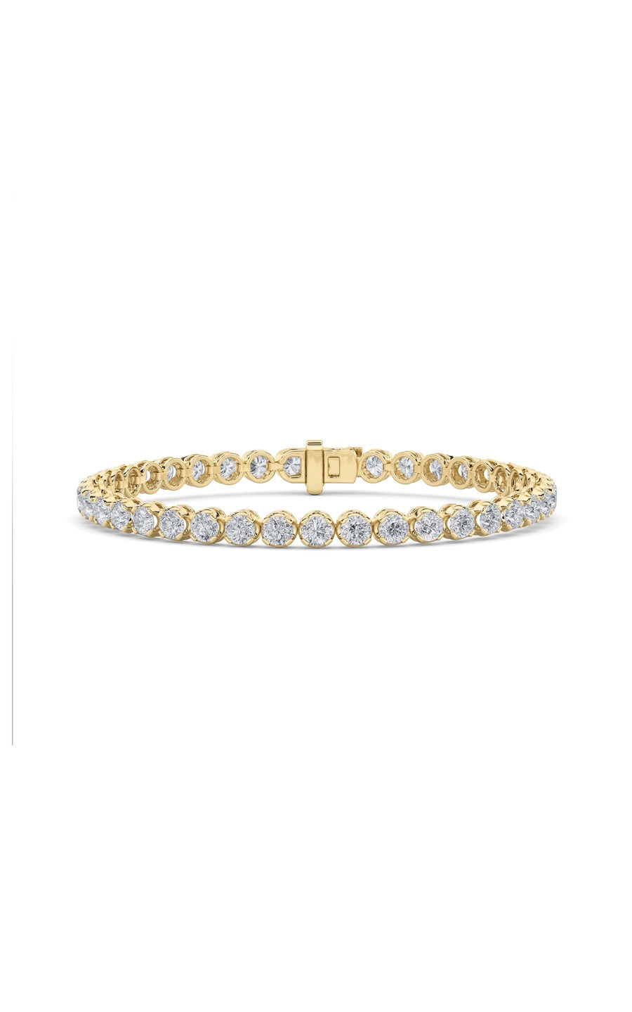 7Cttw Round Shaped Lab Grown Diamond (F/VS)  Bracelet in 14K Gold